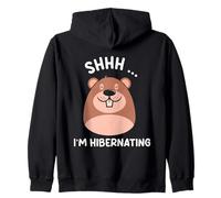 Shhh J'hiberne Sommeil Dormir Hibernation Sweat à Capuche