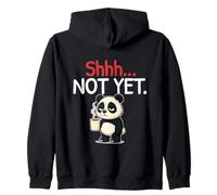 Shhh Not Yet Funny Panda Coffee Sarcastique Morning Humour Meme Sweat à Capuche