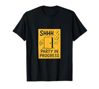 Shhh... Party in Progress Confettis d'anniversaire Motif Porte T-Shirt