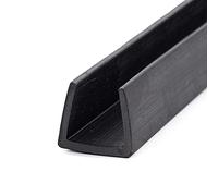 SHHMA Caoutchouc Profil U Joint De Protection Une Variété De Spécifications Au Choix, Noir,15mm x 15mm,Length:5m