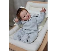SHHYD Poupée Reborn Garçon 21 Pouces 52 cm Silicone Souple en Vinyle Bebe realiste Baby Vrai Poupon Garcon Yeux Ouvert Dolls Enfant Toddler Pas Cher Cadeaux d'anniversaire Jouets