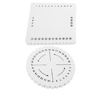 SHI- Disque kumihimo 2pcs Round Square Kumihimo Disc macrame Bracelet de corde de cordon tressé deco linge Cercle et carré s