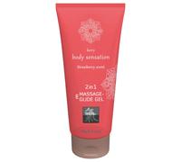 Shiatsu 2en1 Fraise - huile de massage lubrifiante - fraise (200ml)