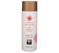 Shiatsu Luxury - huile massage comestible - fraise-poivre rouge (75ml)