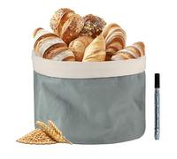 Shiawase Corbeille à Pain avec Cordon de Serrage, Panier à Pain en lin Mélangé, Livré avec un Marqueur, Panier à Pain Réversible, Sac à Pain 100% Coton, Anti-retournement