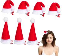 Shiba-12 Pièces Mini Pinces À Cheveux Chapeau De Père Noël Pinces À Cheveux Chapeau De Père Noël Épingle À Cheveux Barrettes À Che[2