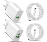 SHIBA-2Pack Chargeur USB C 25W & 18W et Cable pour Samsung Galaxy A55 5G A25 A35 A54 A56 36 A26 A34 S24 Plus Ultra/S23 FE A15 A53 [7