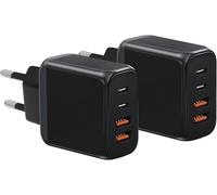 SHIBA-2X Chargeur USB C Rapide, 40W 4-Porte Prise USBC, Charge USB-C Type C Rapide Prises Multiples Secteur Adaptateur pour lPhone[2