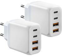 SHIBA-2X Chargeur USB C Rapide, 40W 4-Porte Prise USBC, Charge USB-C Type C Rapide Prises Multiples Secteur Adaptateur pour lPhone[2