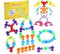 Shiba-48 Pcs Jouets À Ventouses, Silicone Jouet De Bain Ventouse Pour Bébé De 3+ Ans, Squigz Ventouses Sensorielles, Jouets De Voy[2
