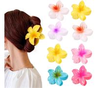 SHIBA-6 Pezzi Fermaglio Grande Mollettone per Capelli Fiori in Plastica Pinze per Capelli Fiori Clip Artiglio da Donna per Ragazze[3