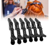 Shiba-6pcs Crocodile Pince À Cheveux, Sectionnement De Coiffure Pince Anti-Dérapant Unique Broche Coiffure Section De Cheveux Grif[2