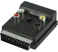 SHIBA-Adaptateur vidéo avec fiche Péritel mâle vers 3 connecteurs RCA femelles/S-Video et sélecteur[641]