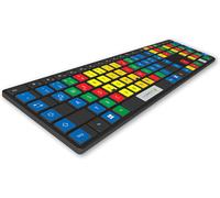 SHIBA-® Autocollant pour clavier allemand 13 x 13 mm avec code couleur pour système 10 doigts Set avec touches supplémentaires[635