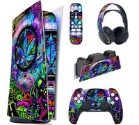 Shiba-Autocollants Skin Pour Ps5 Manette Sticker Vinyle Pour Ps5 Digital Console & Station De Charge & Casque & Télécommande Média[6