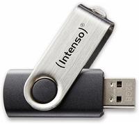 SHIBA-Basic Line Lecteur USB Flash 8 Go USB Type-A 2.0 Noir, Argent[1229]