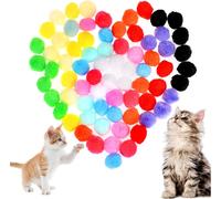 Shiba-Bipy Lot De 20 Boules Douces Pour Chats, Chatons, Pompons De 4 Cm, Jouets De Différentes Couleurs Aléatoires[1301]