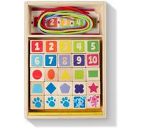 Shiba-Blue`S Clues & You! Billes De Laçage, Perles À Enfiler En Bois, 25 Perles Et 4 Cordons, Jouets En Bois, Jouets D'éveil, Joue[2