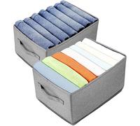 SHIBA-Boîte de Rangement Organisateur de Tiroir pour Jeans, 2 Pièces Rangement Organisateur Tiroir Vetement Pliable Lavable Organi[3