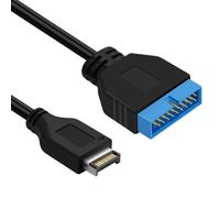 Shiba-Câble D'extension Usb 3.0 19/20 Broches Mâle Vers Usb 3.1 Type-E Mâle 0,3m Pour Carte Mère[3974]