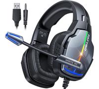 Shiba-Casque Gaming Pour Ps5, Casque Gamer Unique Rotative À 90°Avec Microphone Antibruit,Haut-Parleur 50 Mm, Casque Avec Quatre M[7