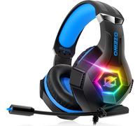SHIBA-Casque Gaming pour PS5 PC PS4, Casque Gamer pour Micro RGB 7 Couleurs Transducteurs 50mm Stéréo Basse Micro Anti-Bruit Régla[7