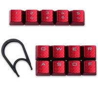 SHIBA-Cherry MX Key Switch FPS & MOBA Touches de rechange rétroéclairées pour claviers de jeu Corsair (13 touches, rouge)[813]