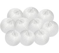 SHIBA-DAZONE Lanterne Papier 10pcs Abat-jour Blanc Sans LED- Lampion Boule Chinoise pour Decoration de Mariage, Anniversaire, Fête[2