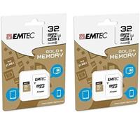 SHIBA-ECMSDM32GHC10GP - Carte microSD - Classe 10 - Gamme Elite Gold - UHS-I U1 - avec Adaptateur Performance - Vitesse de Lecture[1