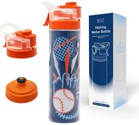 Shiba-Elite Bouteille D'eau Isotherme, Gourde Sport Motivation Baseball (650 Ml) - Deux Verseurs Avec Fonction De Pulvérisation [1