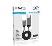 SHIBA-Emtec ECMMD32GT753B - Clé USB - 3.1 - Série Dual - Collection GEN.1 T750 B - 32 Go - 2 en 1: OTG Dual USB-A / Micro-usb pour[1