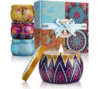 SHIBA-Ensemble de Bougies Parfumées, Cire de Soja 100%, Soulagement du Stress et Aromathérapie pour Le Bain Yoga Cadeaux d'action [2