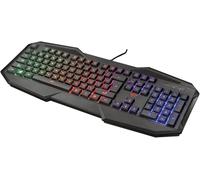 SHIBA-GXT 830-RW Avonn USB Portuguais Noir - Claviers (Standard, Avec fil, USB, Clavier à membrane, LED RGB, Noir)[472]