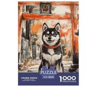 Shiba Inu 1000 Pieces Animation Puzzle en Papier Jeu Éduchatif Défi Jeu Cadeau Unique Adultes Et Enfants Dès 14 Ans 38x26cm/1000pcs