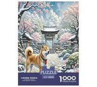 Shiba Inu 1000 Pièces Puzzle pour Adultes Jeux De Défi Familial Divertissement Apaisant Entraîner La Mémoire du Cerveau pour Adultes Et Enfants De 14 Ans Et Plus 38x26cm/1000pcs