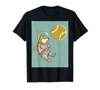 Shiba Inu Astronaute Balle de Tennis rétro pour Chien T-Shirt