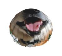 Shiba Inu Bonnet de douche réutilisable double couche imperméable avec bande élastique pour le bain, le spa, le salon, la douche pour homme et femme