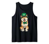 Shiba Inu Chien Saint Patrick Pattys Day Leprechaun Irlandais Débardeur