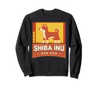 Shiba Inu Dog Dad Fun Coloré Rétro Sweatshirt
