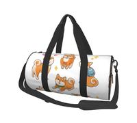 Shiba Inu drôle et Mignon, Sac de Voyage de Grande capacité, Sac à Main Rond, Sac de Voyage de Sport, fourre-Tout, Sac de Fitness