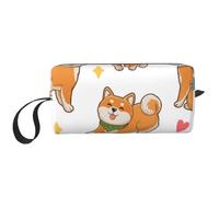 Shiba Inu drôle et Mignon, Trousse de Maquillage Trousse à cosmétiques Trousse de Toilette de Voyage Portable Pochette de Maquillage