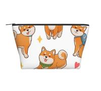 Shiba Inu drôle et Mignon, Trousse de Toilette Trousse de Maquillage Sac à cosmétiques Trousse de Toilette de Voyage Portable