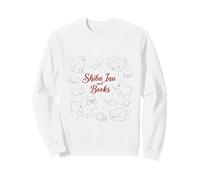 Shiba Inu Livres Doodle Dessin Mignon Lecture Amateur de Livres Sweatshirt