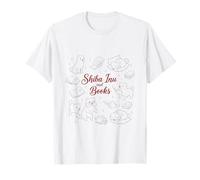 Shiba Inu Livres Doodle Dessin Mignon Lecture Amateur de Livres T-Shirt