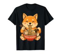 Shiba Inu Mangeant Ramen Mignon Japonais Chien Japonais Ramen T-Shirt