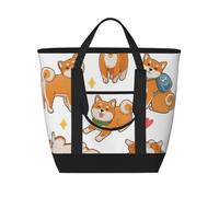 Shiba Inu mignon et drôle,Sacs à lunch isothermes de grande capacité pour femmes et hommes