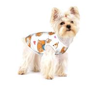 Shiba Inu Mignon et drôle,T-Shirt sans Manches en Coton pour Animaux de Compagnie, Gilet Respirant, Extensible et Doux,S