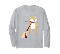 Shiba Inu NO Meme drôle doggo Mignon Chien Cadeau Texte Manche Longue
