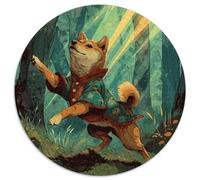 Shiba Inu Papier Puzzle Jeu De Puzzle Activités Familiales Stimulantes 1000 Stukjes Lovely Pet Chien Casse-tête Qualité Premium pour Adultes 1000pcs (67.5x67.5cm)