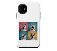 Shiba Inu Photobooth Portrait de Visage d'animal de Compagnie avec Lunettes de Soleil Coque pour iPhone 11